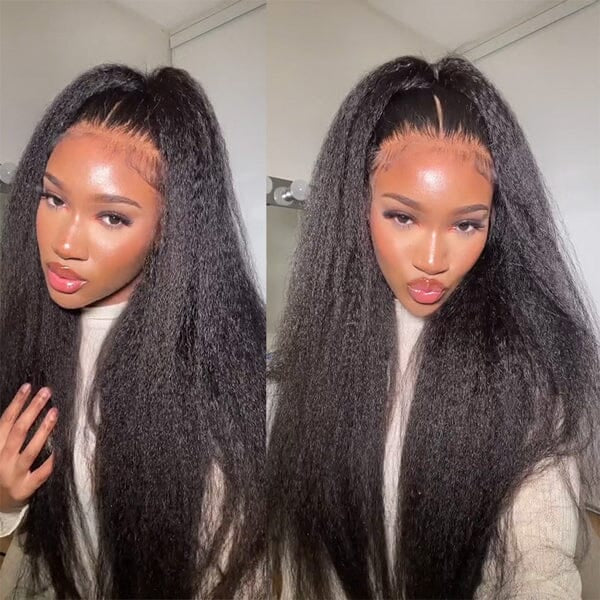 13X6 HD Kinky Straight Frontal Wig 24” (Same Day)