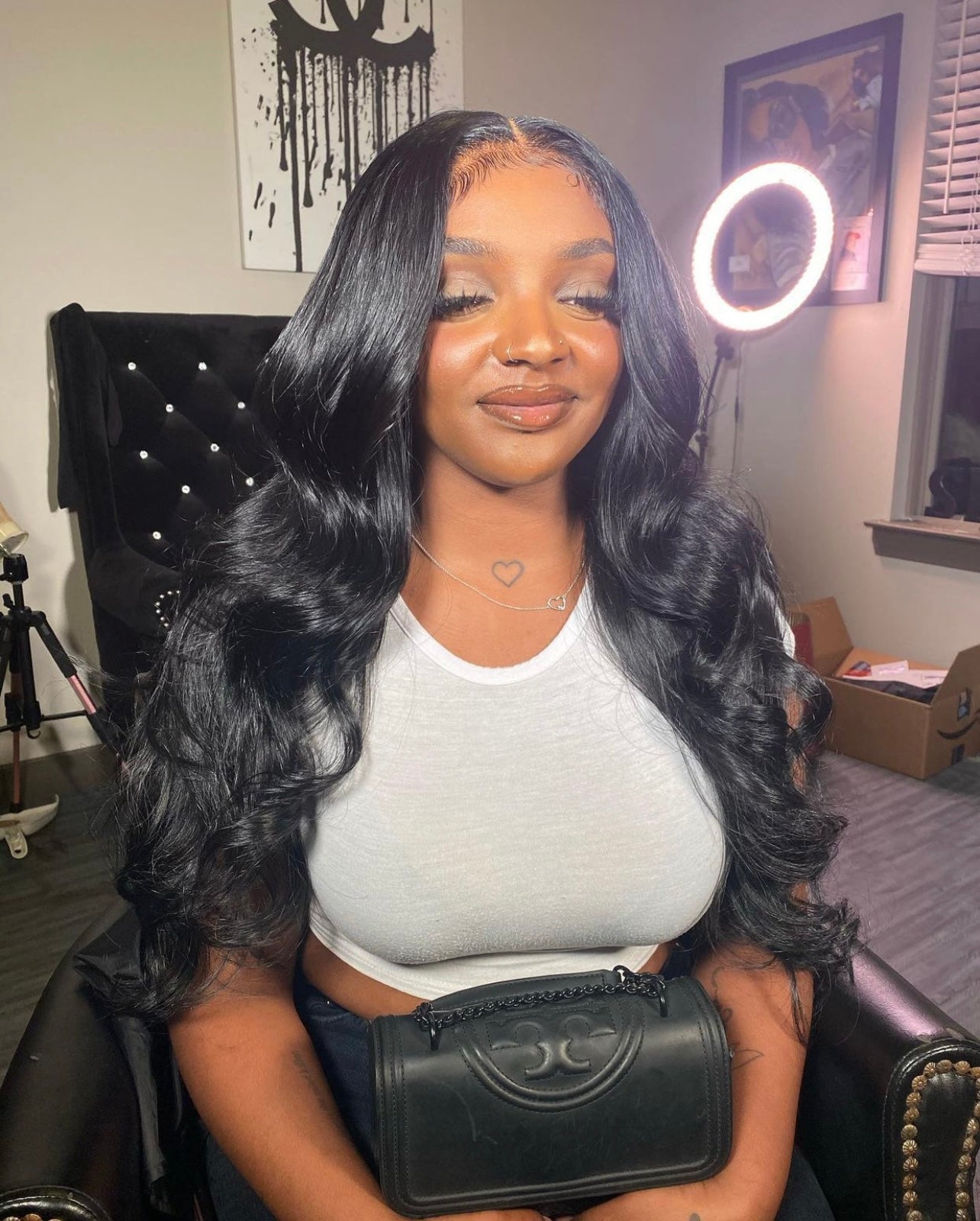 6X6 HD Body Wave Closure Wig 14”