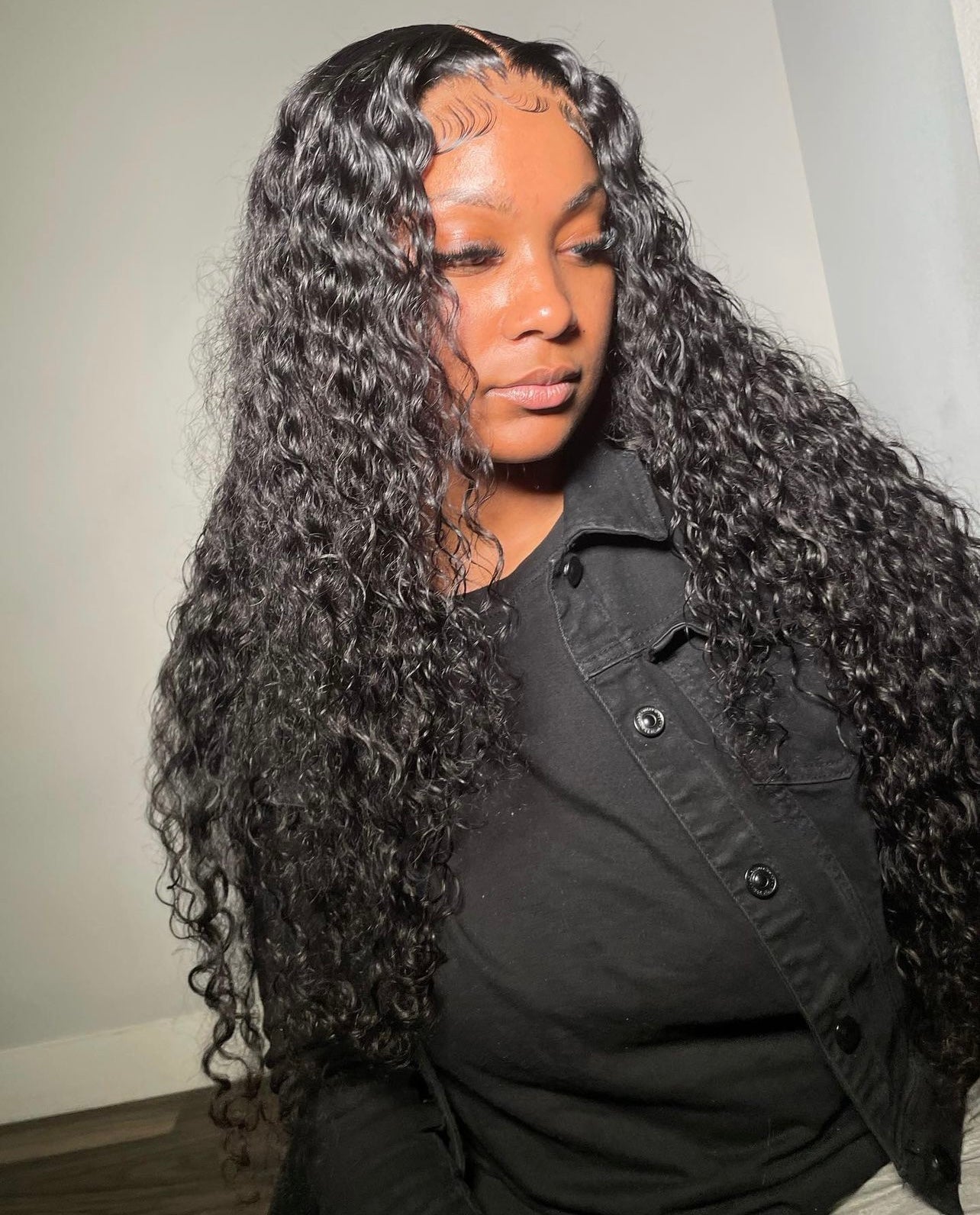 6X6 HD Raw Deep Wavy Closure Wig 14”