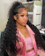 13X6 HD Deep Wavy Frontal Wig 20”-34”~ Small Cap (Same Day)