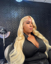 13X6 HD Raw Blonde Straight Frontal Wig (Same Day)