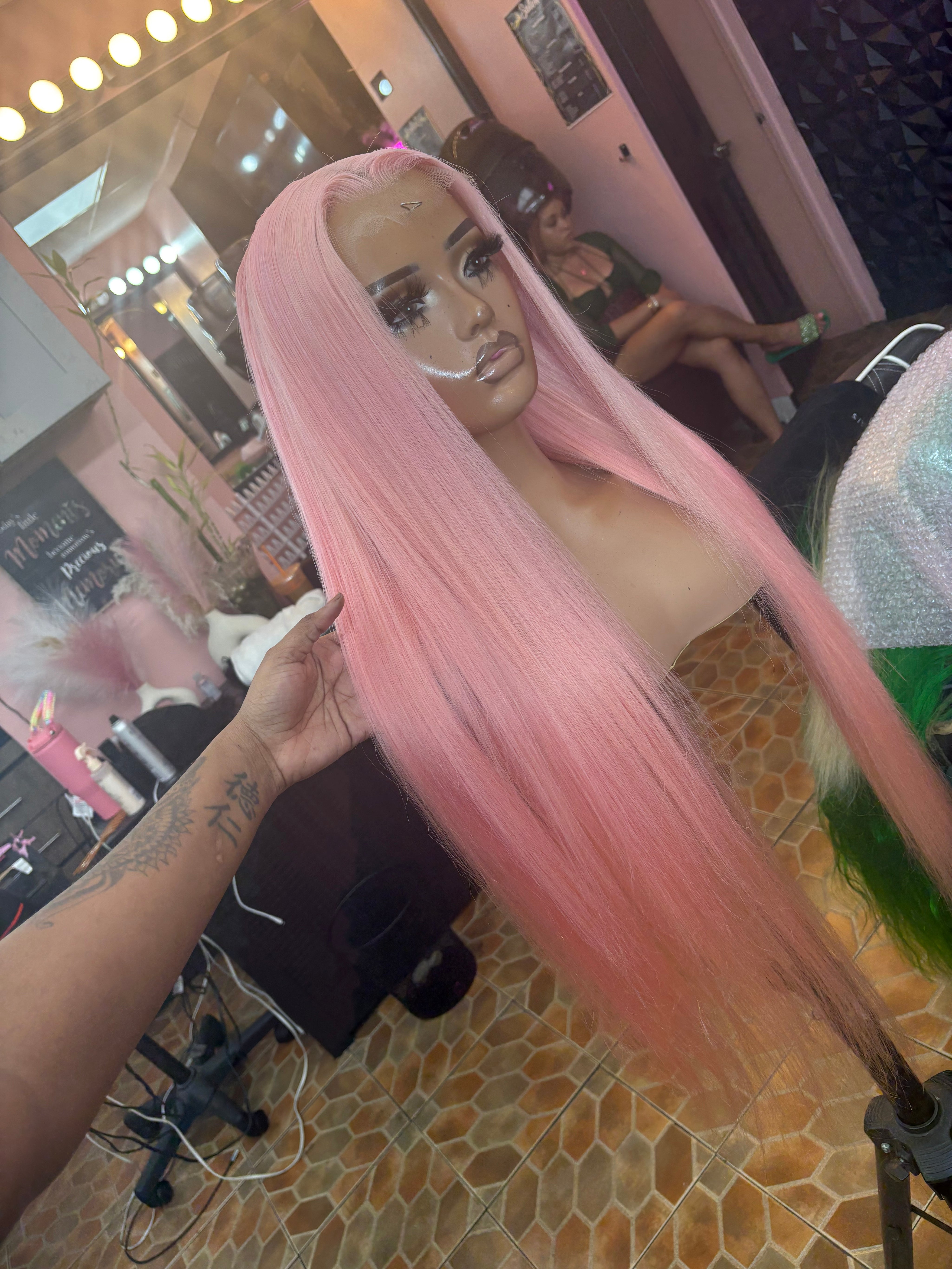 5. 13X4 HD Raw Baby Pink Frontal Wig 28”✔️