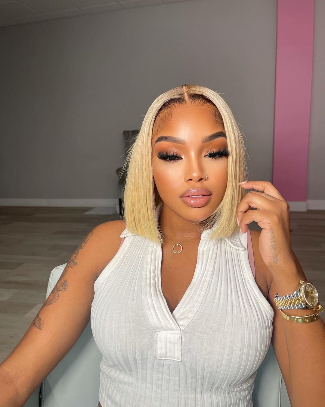 6X6 HD Raw Blonde Closure Wig 16”~ XS Cap (Same Day)