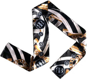 Black Versace Mansion Silk Bandeau Set