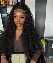 Swiss Deep Curly Hair Full Frontal Wig (Cambodian Hair)