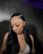 Film Straight Hair Full Frontal Wig (Raw Indian Hair)