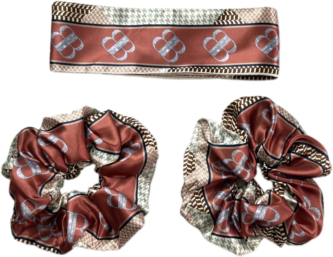 Very Berry Plaid Silk Bandeau Set (Limited)