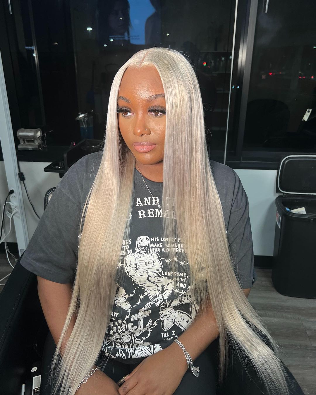 Blonde Middle Part Lace Front Wig 24” (Same Day)