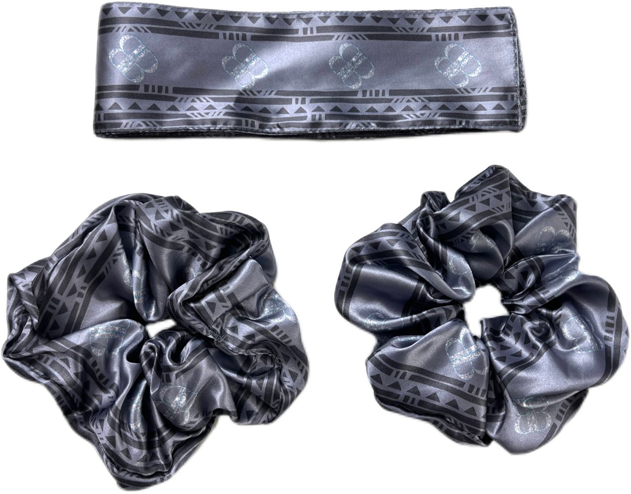 Grey Day Silk Bandeau Set