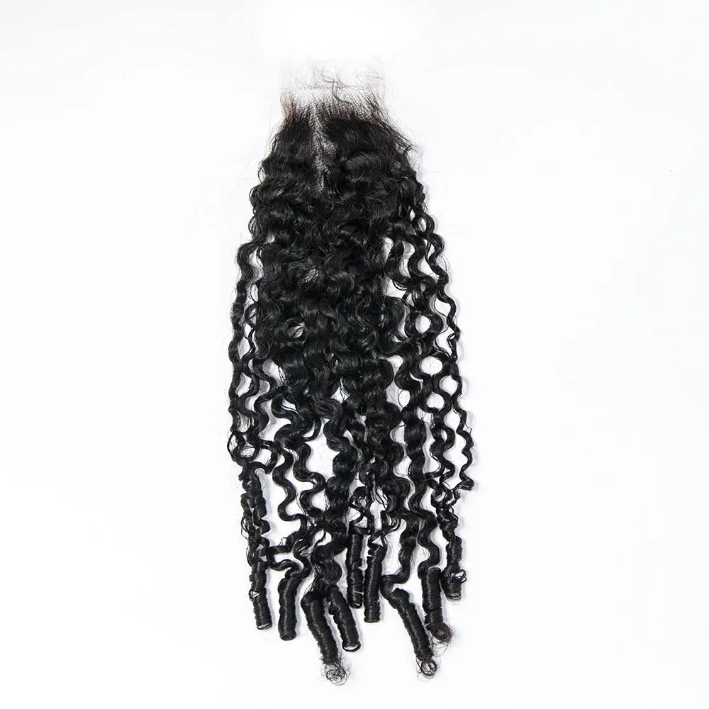 2X6 HD Virgin Curaçao Curl Closure 20”