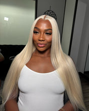 13X4 HD Blonde Body Wave Frontal Wig 22”