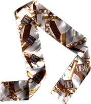 Brown Versace Mansion Silk Bandeau Set (Limited)