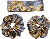 Grey Versace Mansion Silk Bandeau Set