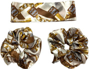 Brown Versace Mansion Silk Bandeau Set (Limited)