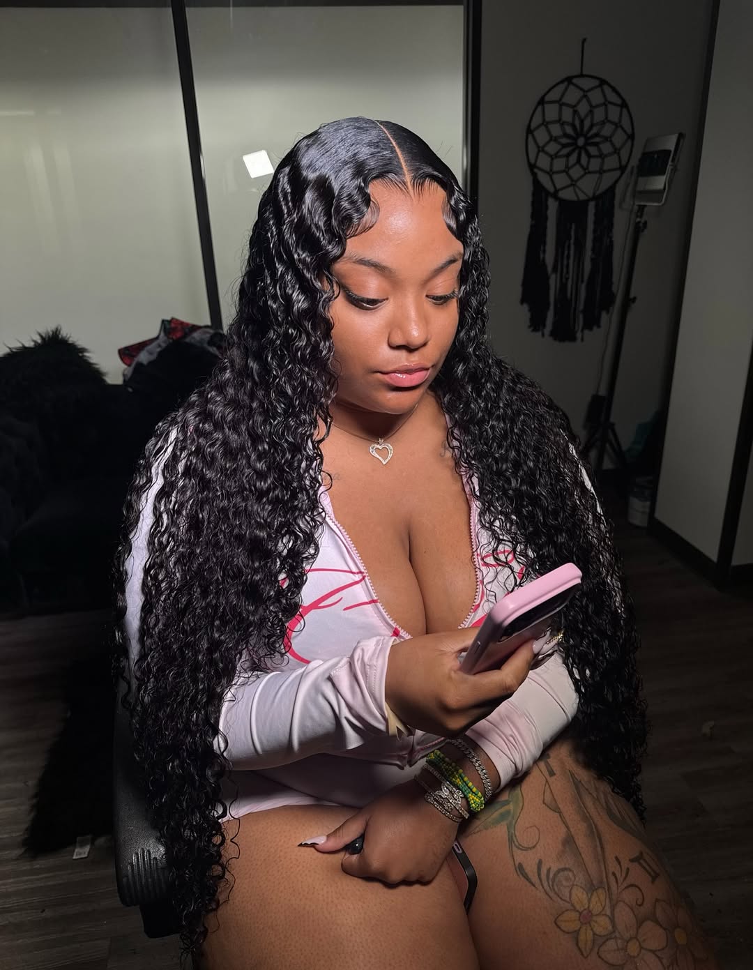 5X5 HD Tahiti Curl Long Closure Wig