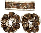 Brown Butterfly Silk Bandeau Set
