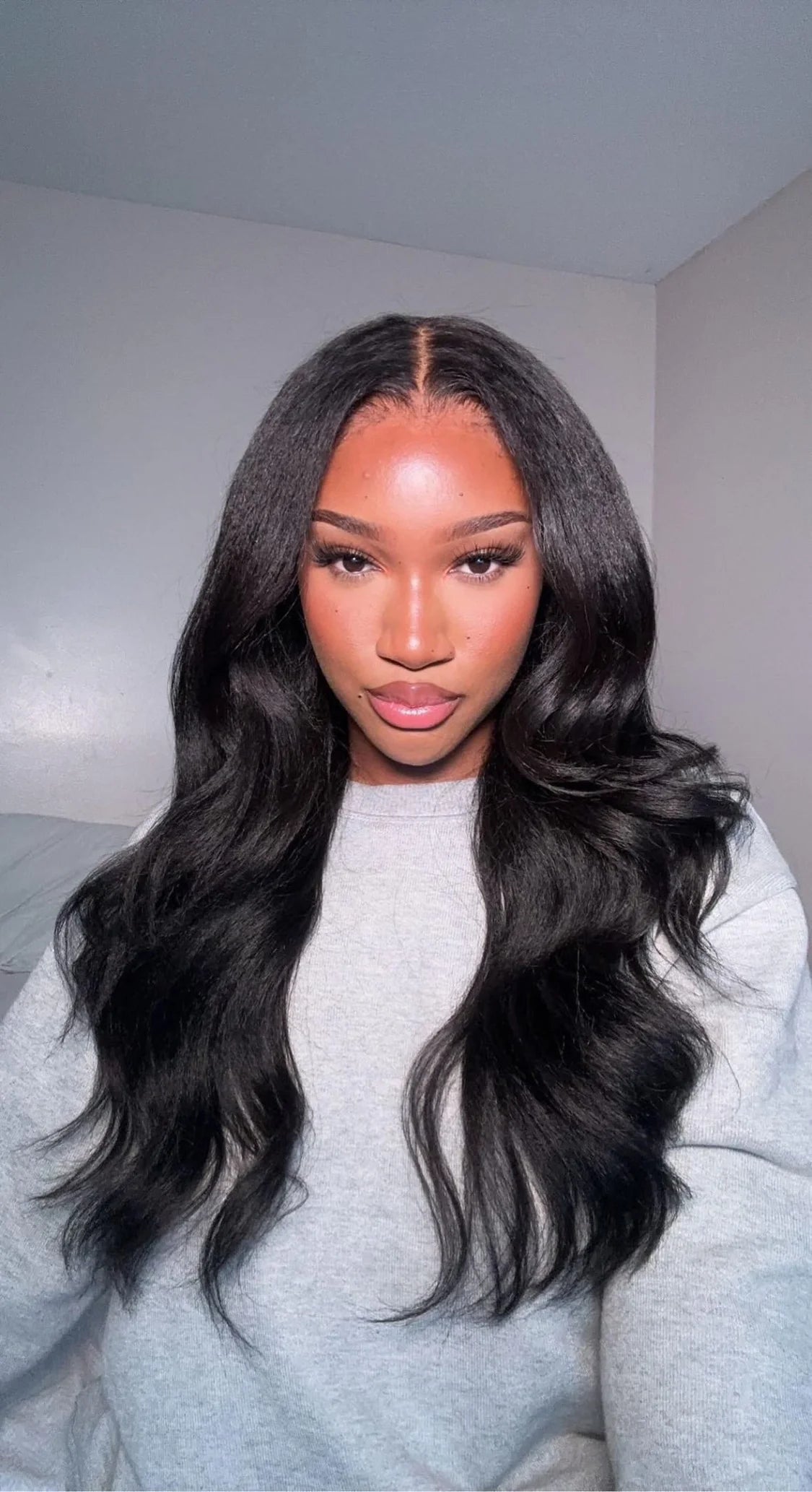 6X6 HD Kinky Straight Closure Wig 20” (Same Day)
