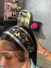 Black Butterfly Silk Bandeau Set