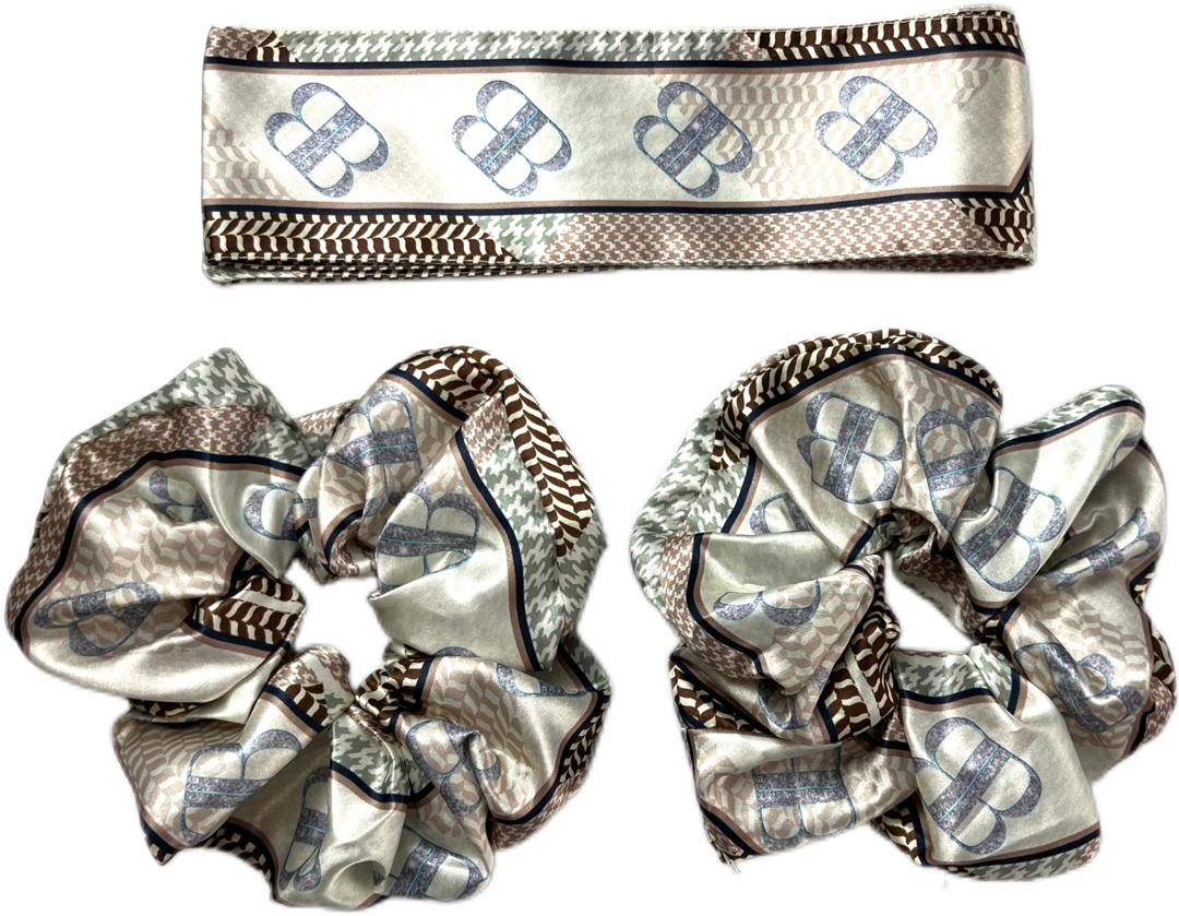 Plaid Baby Silk Bandeau Set