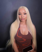 Blonde Middle Part Lace Front Wig 24” (Same Day)