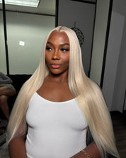 13X4 HD Blonde Body Wave Frontal Wig 22”