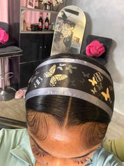 Black Butterfly Silk Bandeau Set