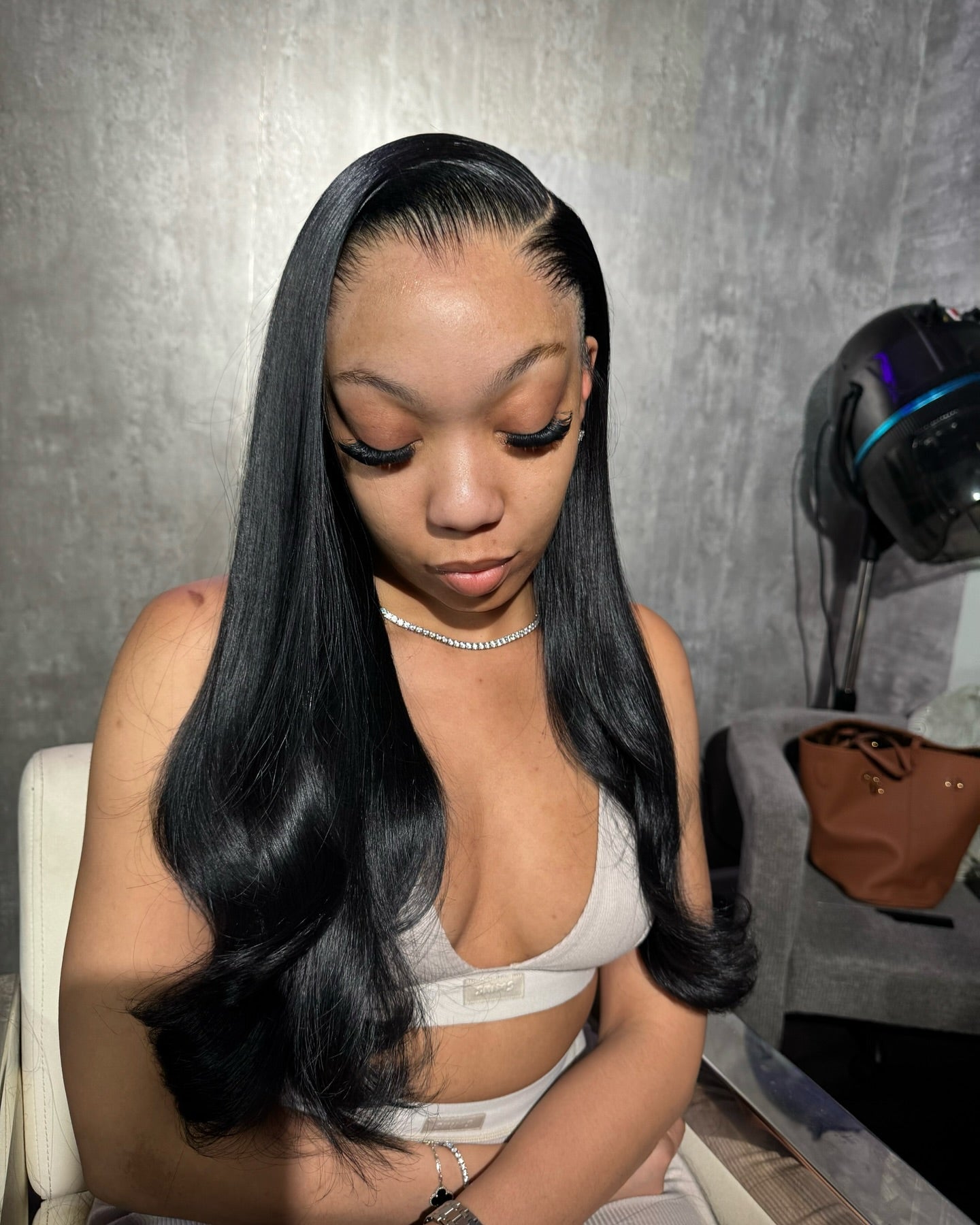 Film Straight Hair Full Frontal Wig (Raw Indian Hair)