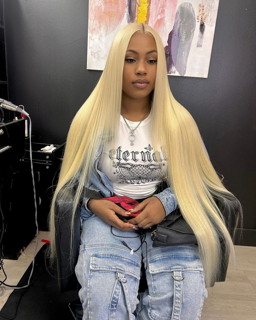 13X6 HD Extra Long Blonde Straight Frontal Wig~ On Hand