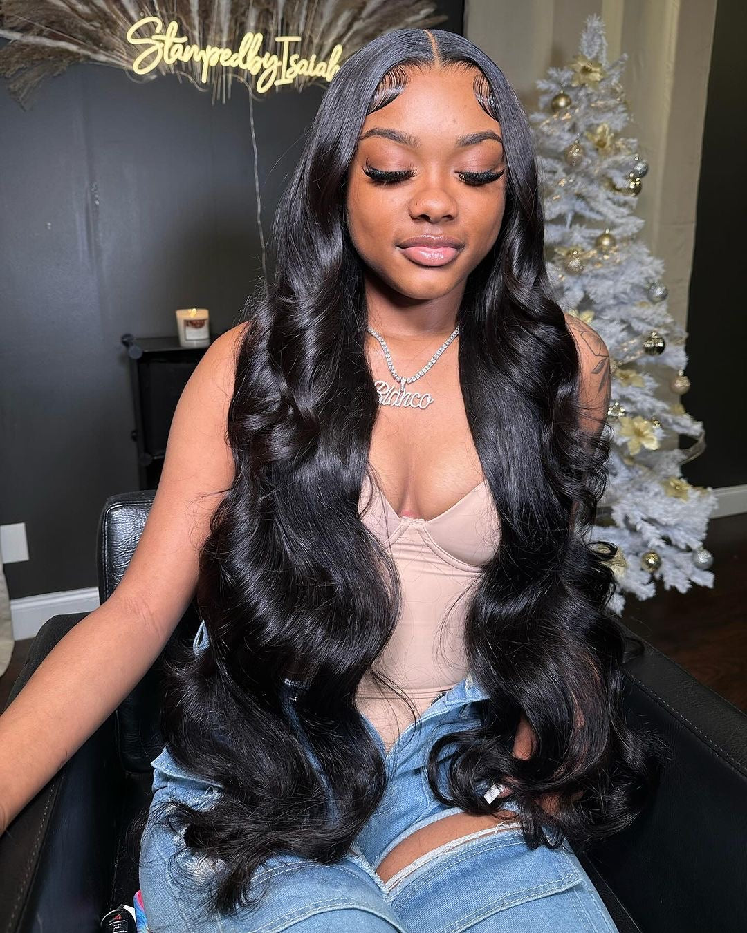6X6 HD Raw Bali Wave Closure Wig 34” 200%