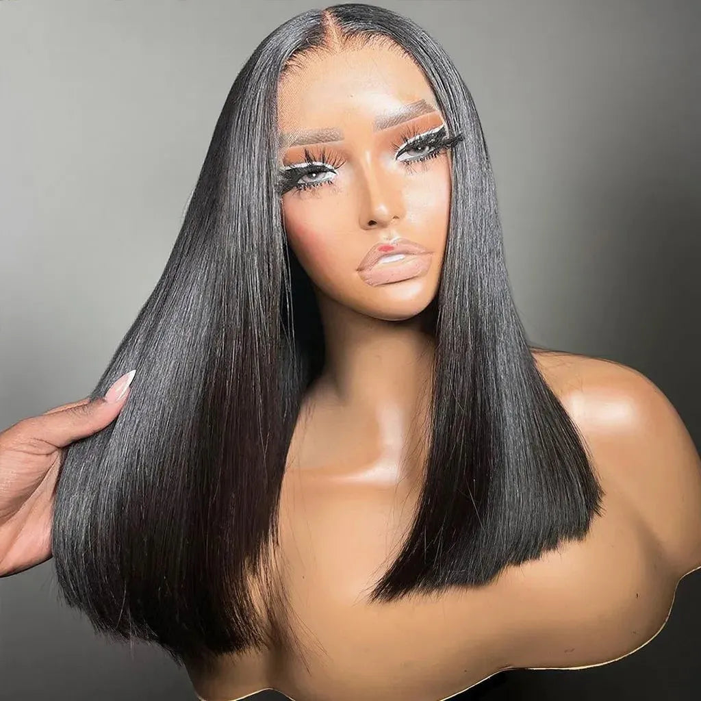 5X5 HD Raw Straight Closure Wig 14” ~ Small Cap
