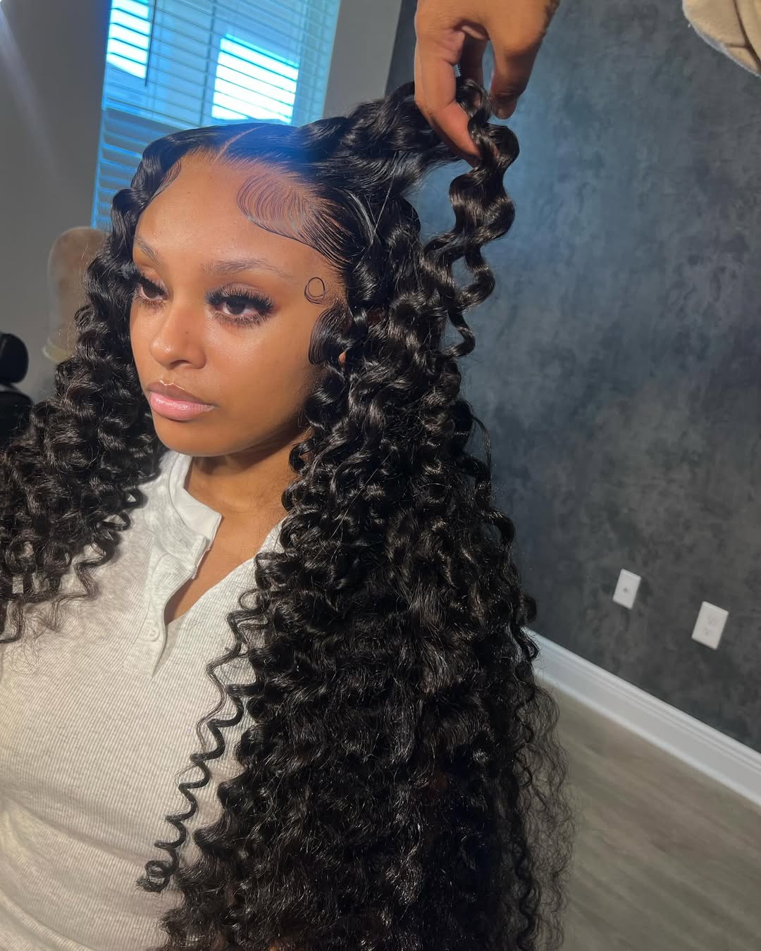 13X6 HD Virgin Tahiti Curl Frontal Wig