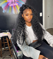 Deep Curly HD Lace 360 Wigs 18”-24”(Same Day)