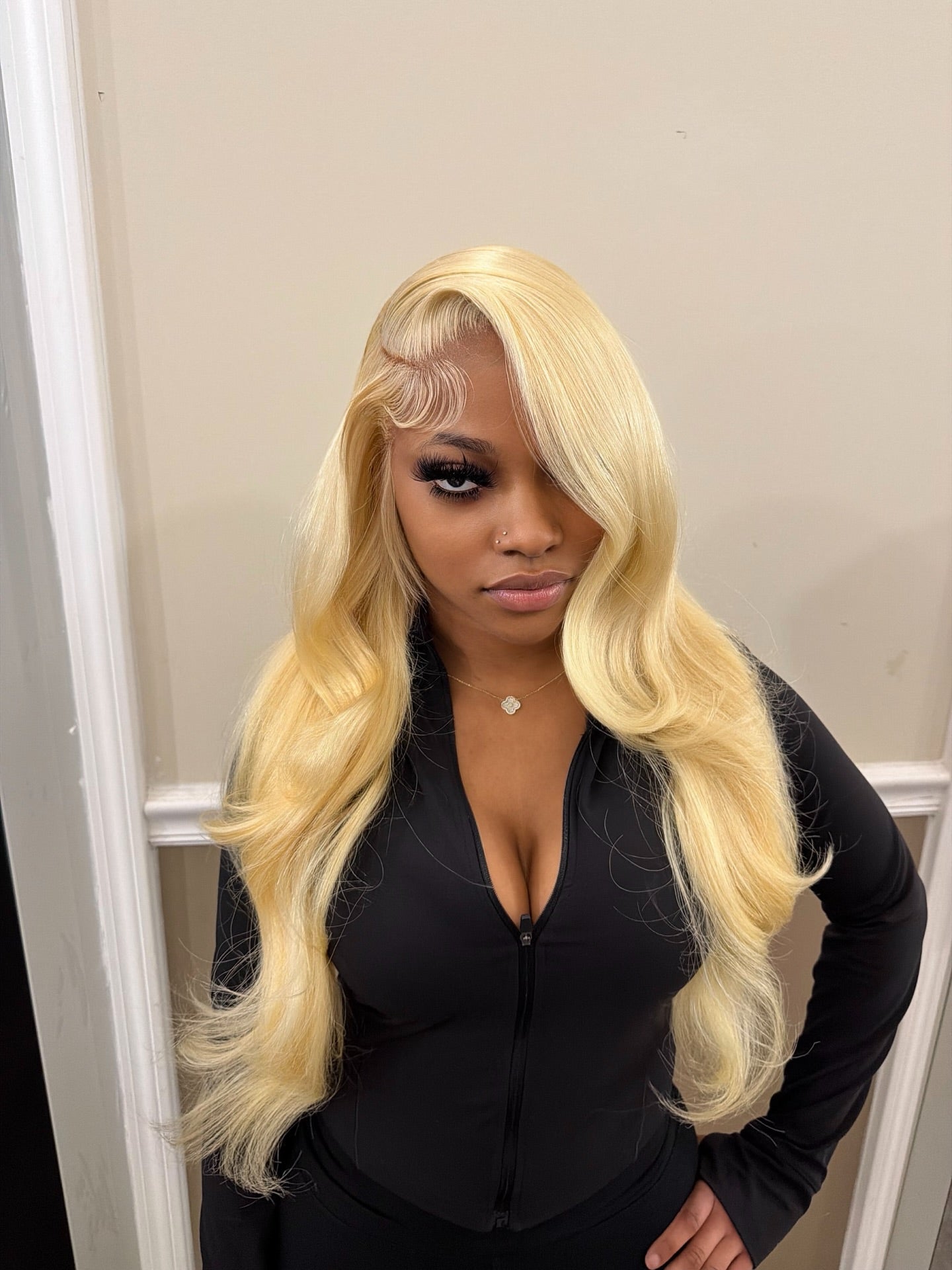 13X6 HD Blonde Body Wave Frontal Wig 26” ~ Indian Hair (Small Cap)