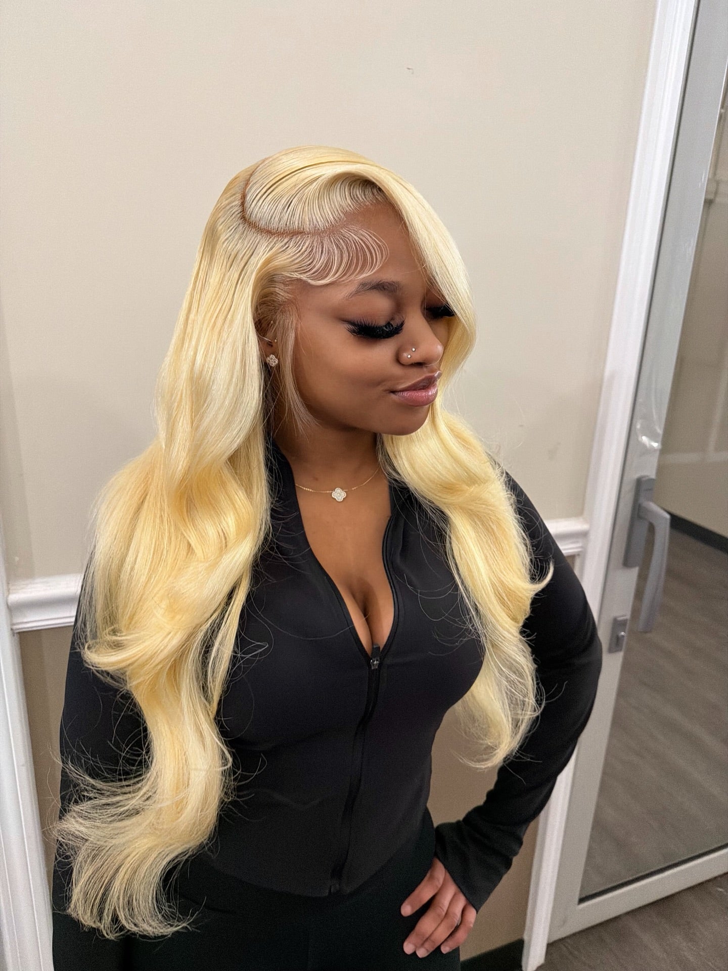13X6 HD Blonde Body Wave Frontal Wig 26” ~ Indian Hair (Small Cap)