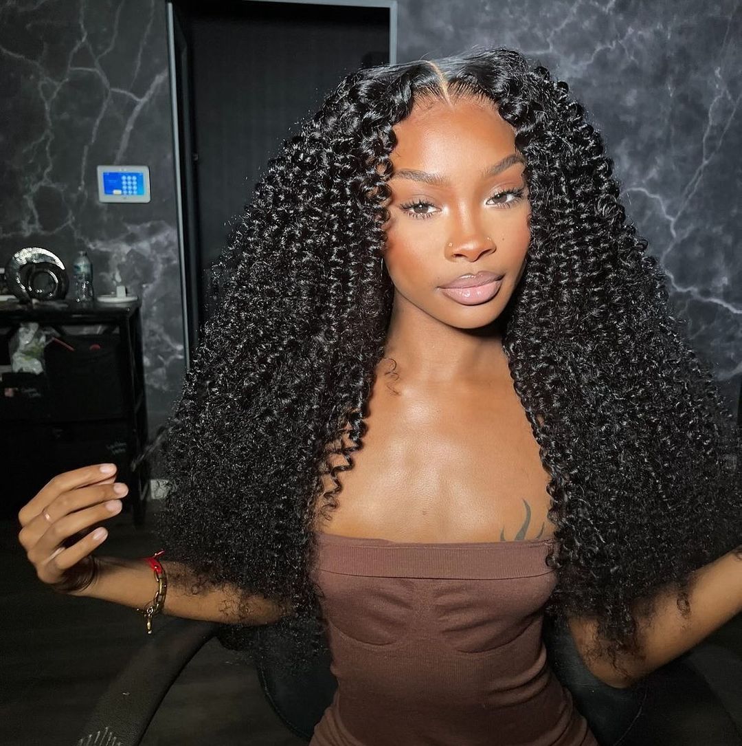 5X5 Transparent Deep Curly Closure Wig 28” (Same Day)