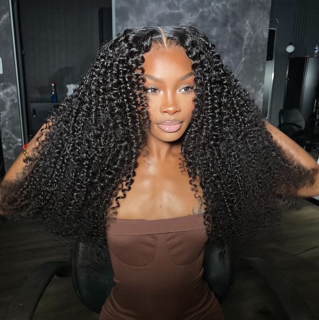 5X5 Transparent Deep Curly Closure Wig 28” (Same Day)