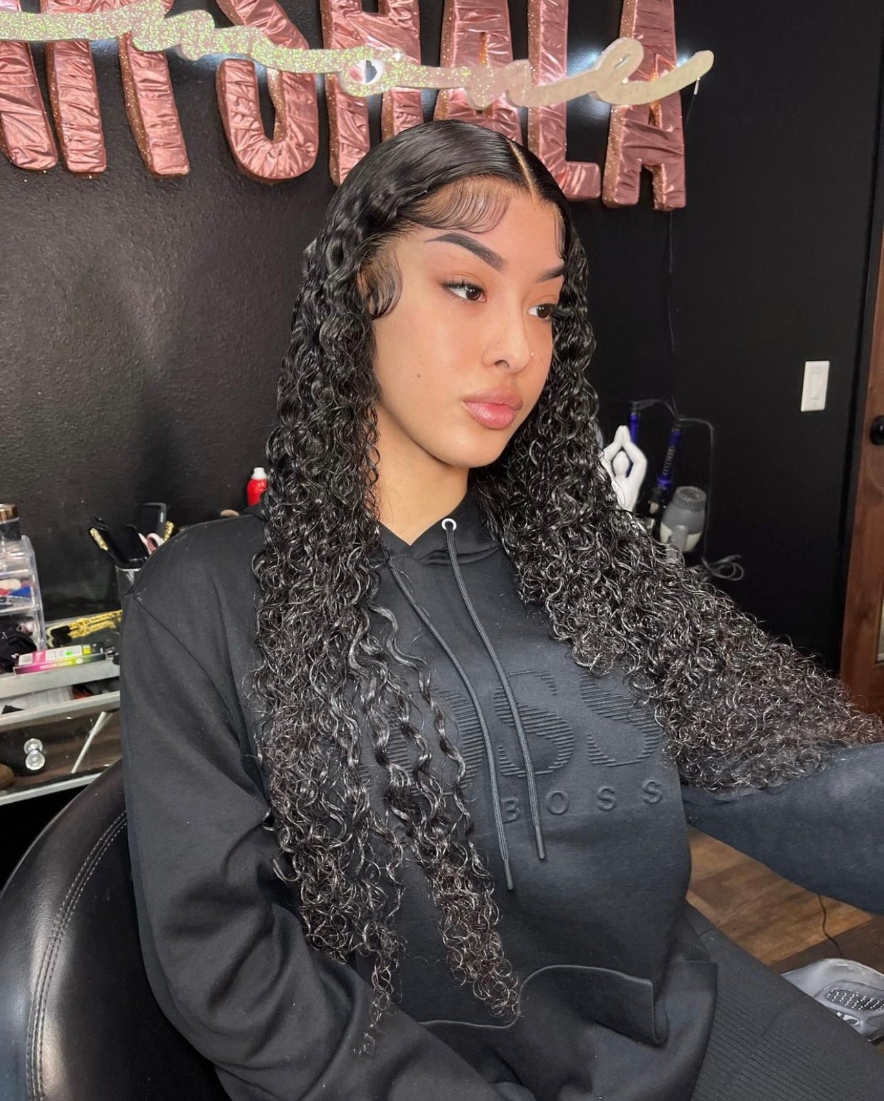 13X4 Transparent Deep Curly Frontal Wig 22” (Same Day)