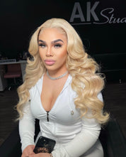 13X4 Transparent Raw Blonde Frontal Wig 32”~Large Cap (Same Day)