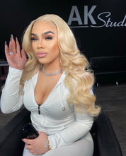 13X4 Transparent Raw Blonde Frontal Wig 32”~Large Cap (Same Day)