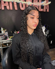 13X4 Transparent Deep Curly Frontal Wig 22” (Same Day)