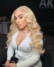 13X4 Transparent Raw Blonde Frontal Wig 32”~Large Cap (Same Day)