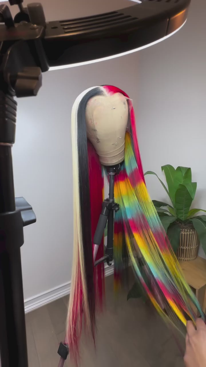 27. 13X6 HD Raw Blonde Checker Board Frontal Wig 32”✔️