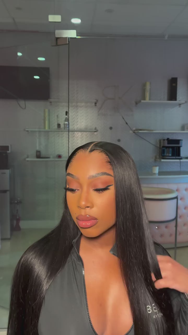 13X6 HD Virgin Santorini Straight Frontal Wig 34” ~ HAIR ON HAND