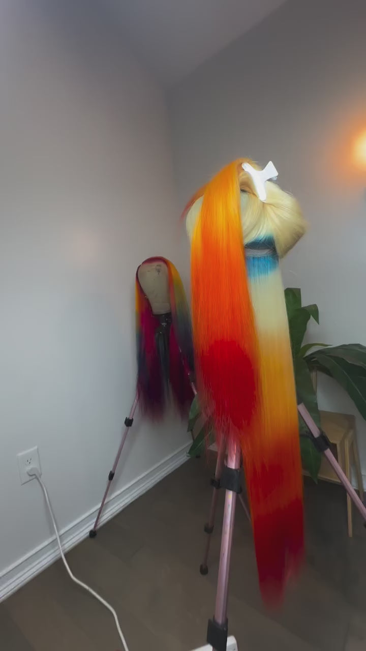 23. 13X6 HD Raw Popsicle Straight Frontal Wig 28”✔️