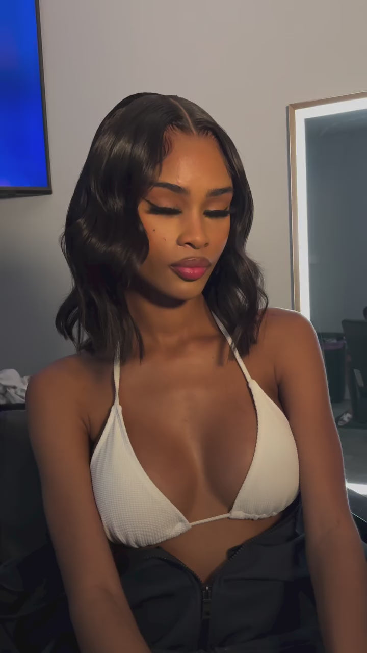 5X5 Transparent Straight Closure Wig 14” (Same Day)