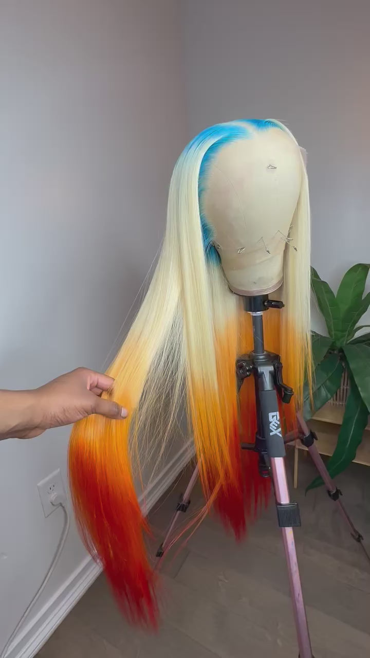23. 13X6 HD Raw Popsicle Straight Frontal Wig 28”✔️