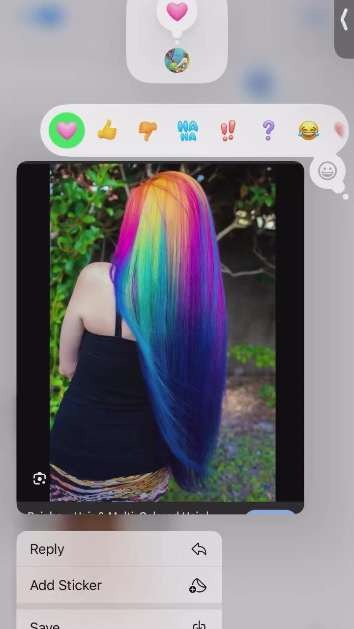 26. 13X6 HD Raw Red Roots Blue Rainbow Frontal Wig 26”