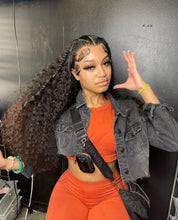 13X6 Transparent Deep Wavy Frontal Wig 18”-34” (Same Day)