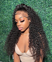 13X4 Transparent Deep Curly Frontal Wig 14”-38” (Same Day)