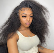 13X4 Transparent Kinky Curly Frontal Wig 28”-32” (Same Day)